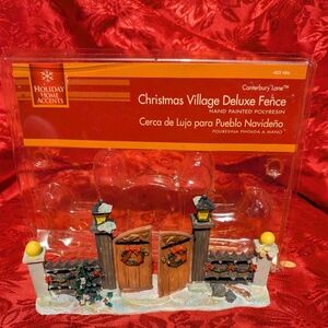 Christmas Village Deluxe Fence - Red and Green